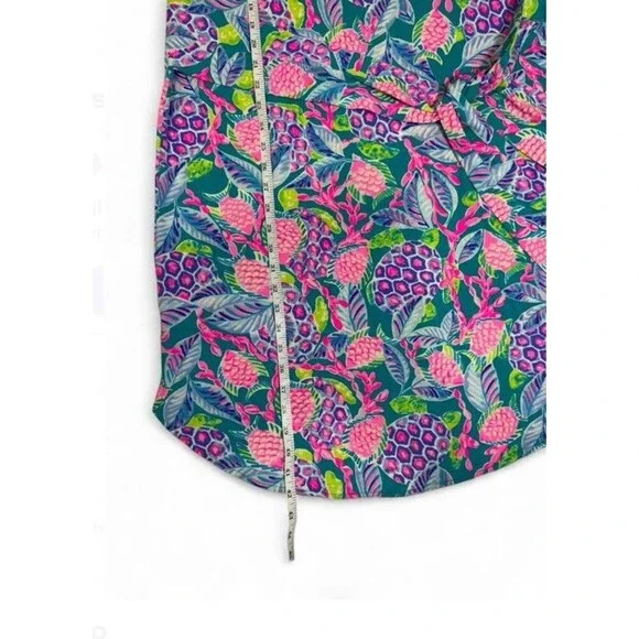 Lilly Pulitzer Sleeveless Cotton Pima Tropical Print Tie Waist Dress Size S - Picture 5 of 9